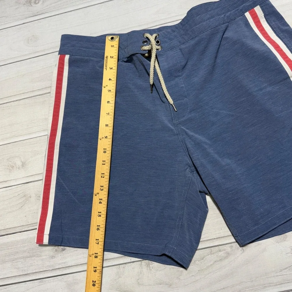 Faherty Board Shorts Mens 38 Blue Red White Striped 7
